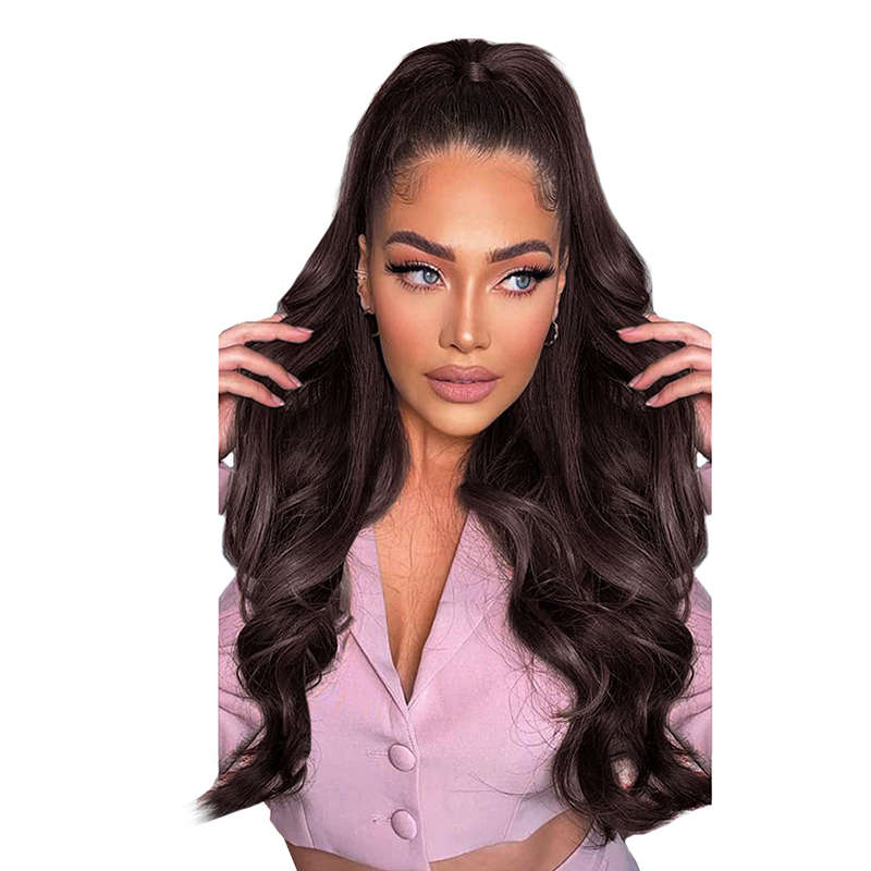 24inch Long Wavy Ponytail Extensions Synthetic Hairpiece - 4#