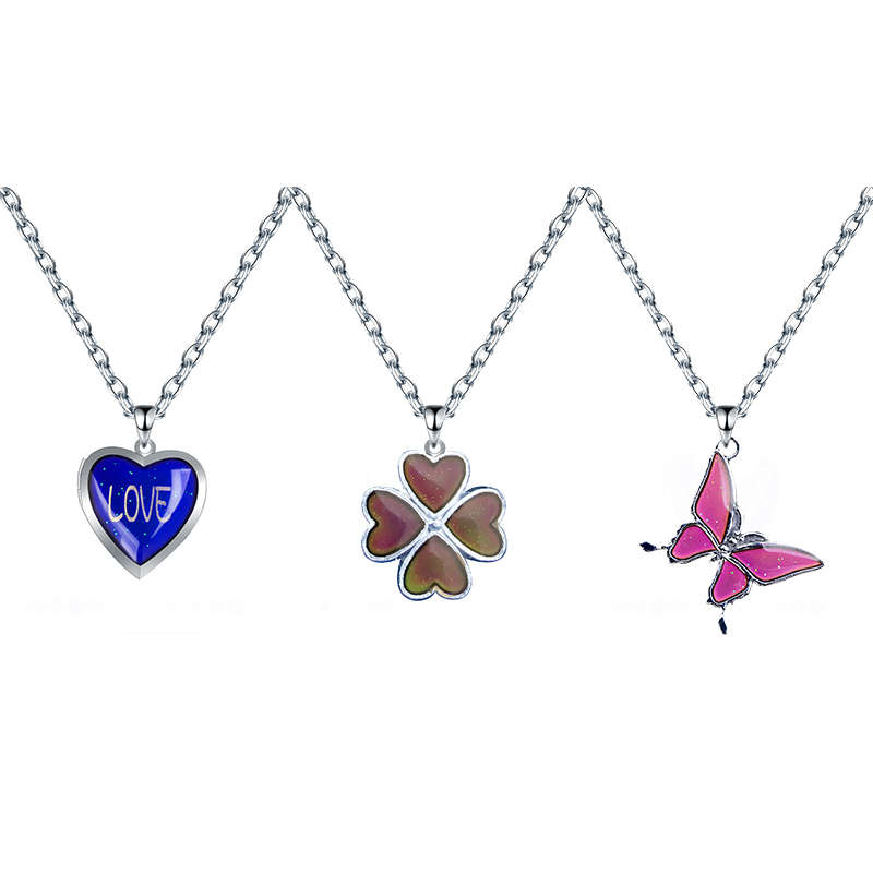 3 Piece Temperature Sensing Colour Changing Pendant Necklace