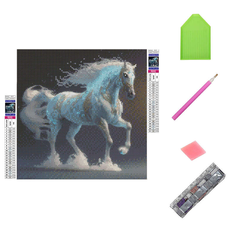 Bigfive 5D Diamond Art Kit For Adults Horse Gem Art Painting