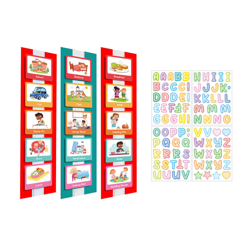 60 Piece Visual Schedule Cards For Kids Toddlers Autism Learning Materials
