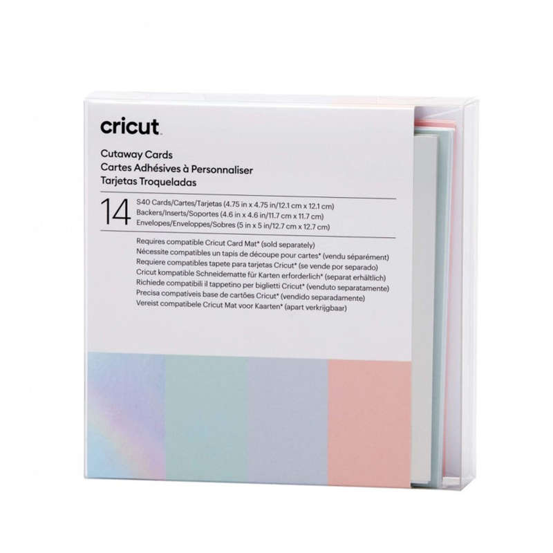 Cricut Cut-Away Cards Pastel S40 (12;1 Cm X 12;1 Cm) 14-Pack