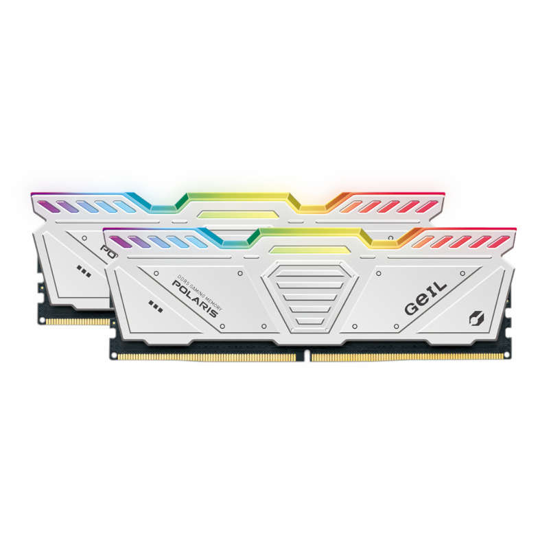GeIL Polaris 16GB 5200MHz DDR5 RGB Desktop Gaming Memory  White