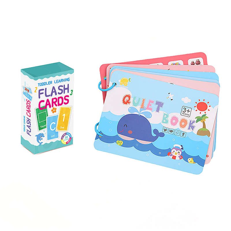 Jacaranda Flash Card Learning Toy Educational Card For Preschool Toddler - Blue