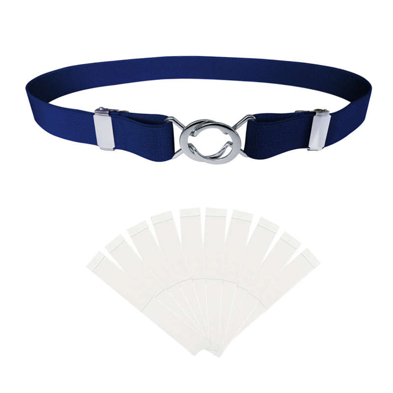 Women Skinny Belt Comfortable Elastic Adjustable Belt - Blue