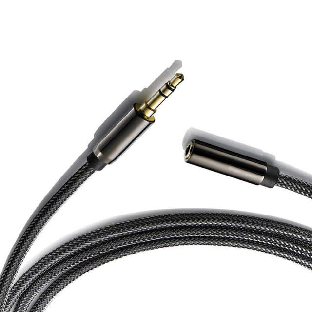 2m Audio Extension Cable Nylon Braided 3.5mm Male