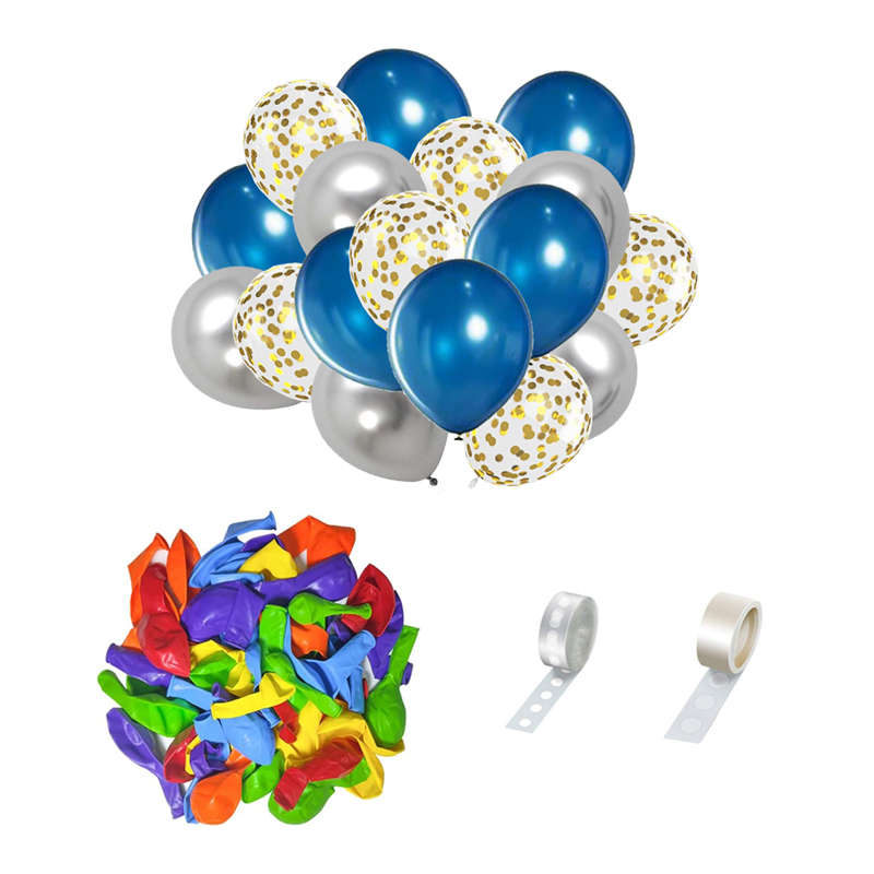 Jacaranda 92 Pieces Party Decoration Balloons Set Christmas Decoration - Blue/Silver