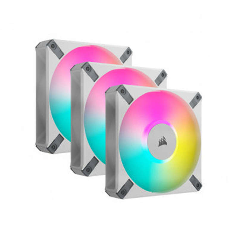 iCUE AF120 RGB ELITE 120mm PWM Triple Fan Kit White