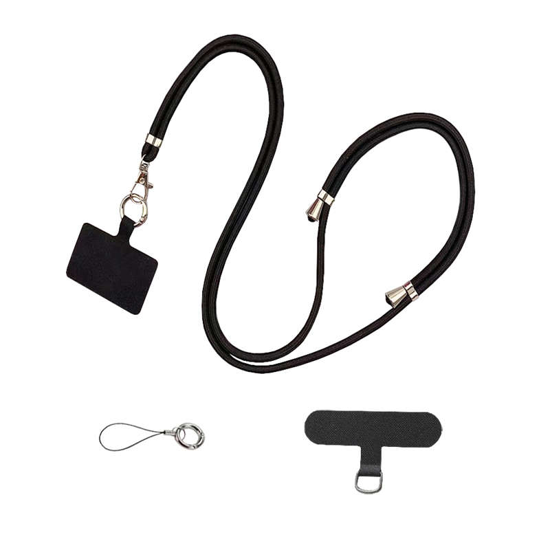 Cell Phone Lanyard Crossbody Adjustable Nylon Neck Strap - Black