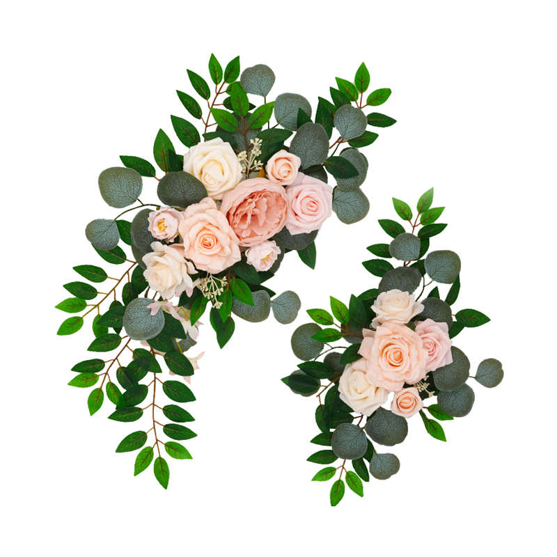 Faux Flower Set for Welcome Signs Floral Decorations - Pink