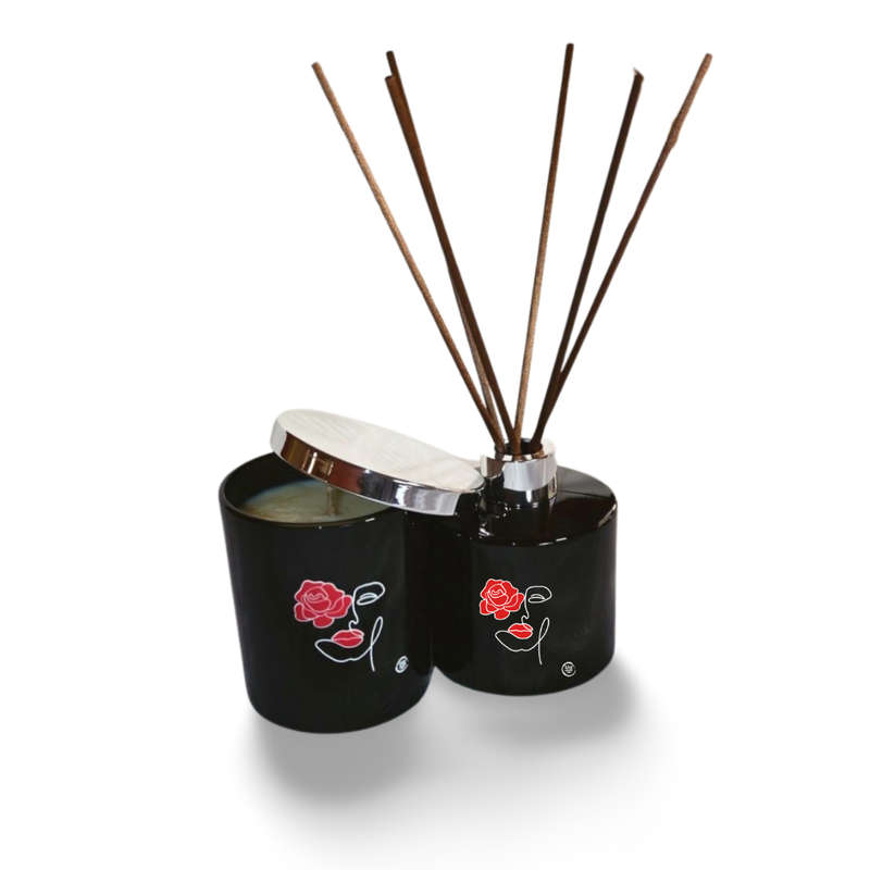 Gentle Rose Candle & Reed Diffuser Collection