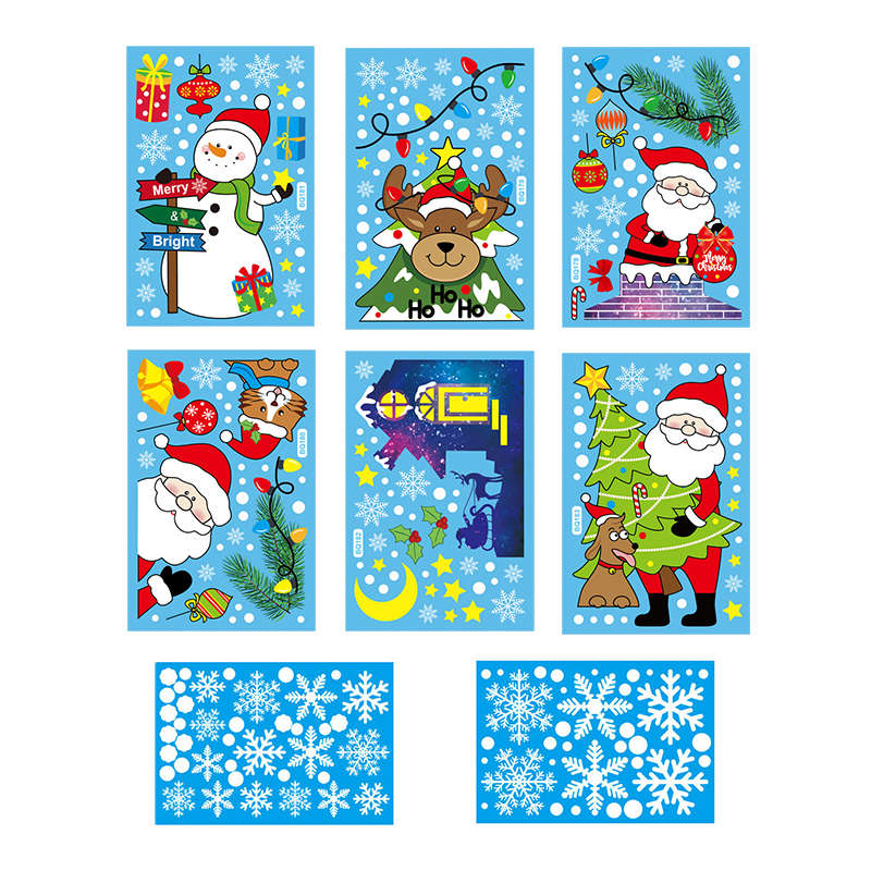 Christmas Window Clings Removable Christmas Window Decal Stickers