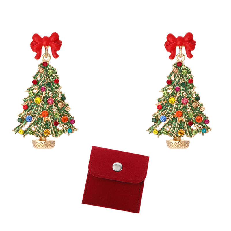 Bigfive Cute Christmas Earrings For Women Party Jewelry Trees