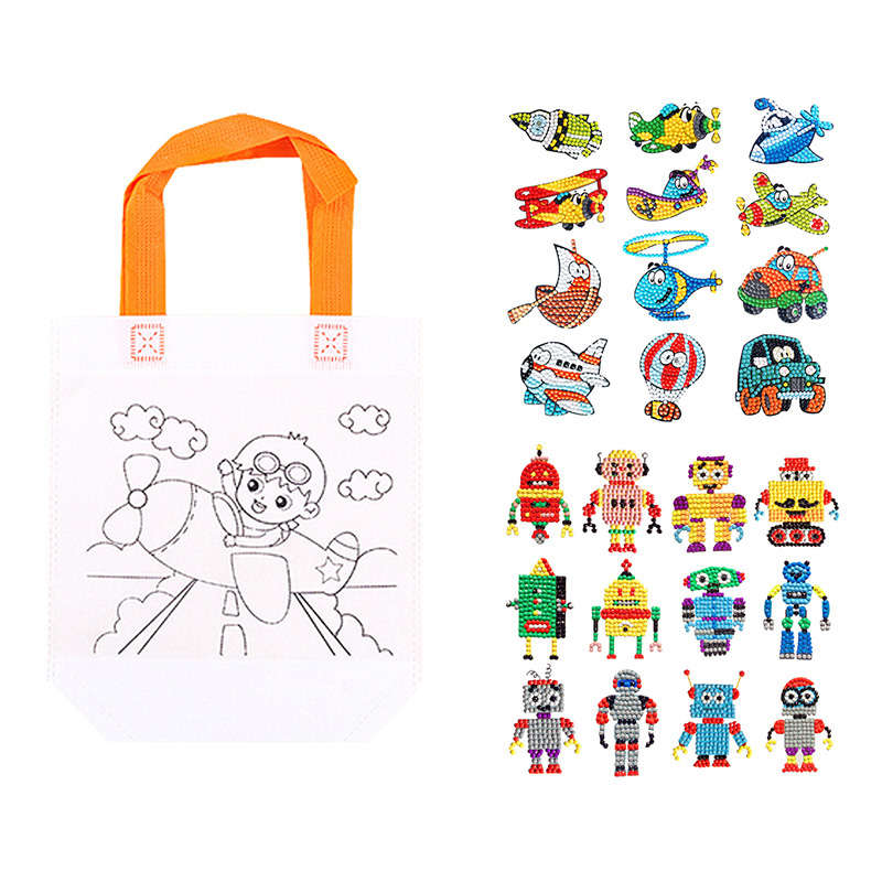 Jacaranda 5D DIY Diamond Painting Sticker Kit With Colouring Goodie Bag - Boys