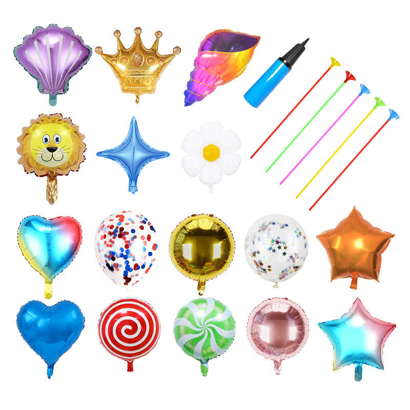 Jacaranda 22 Pieces Foil Inflatable Balloon Party Decorations Supplies - Purple