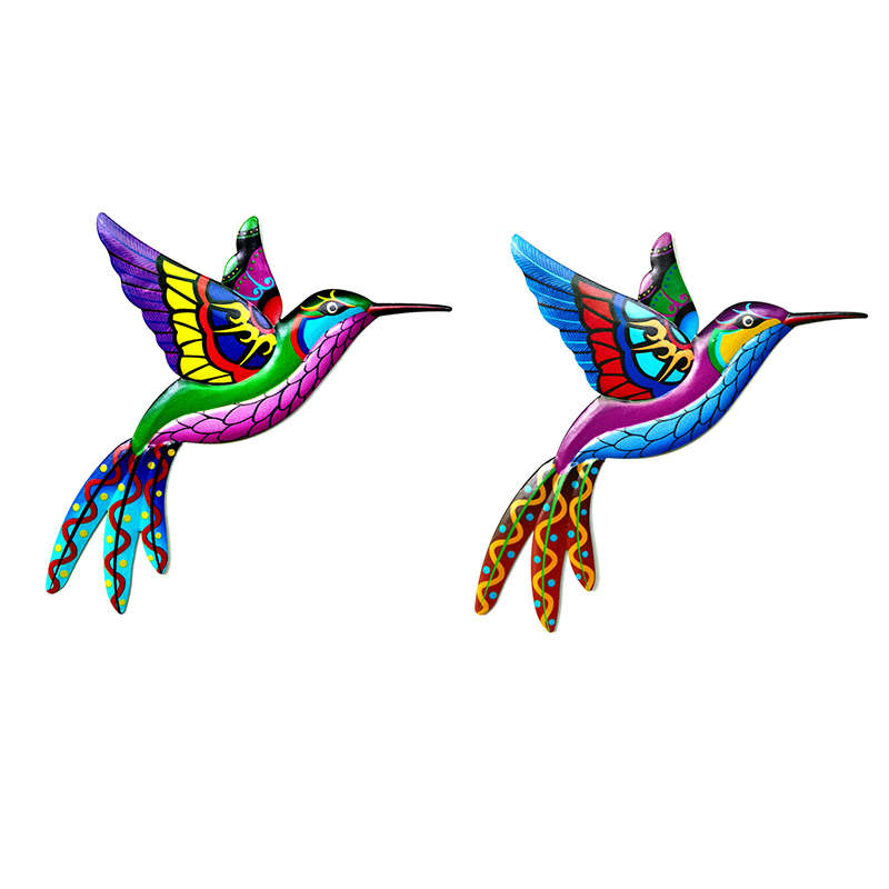 3D Metal Hand-made Hummingbird Wall Sculpture Decor