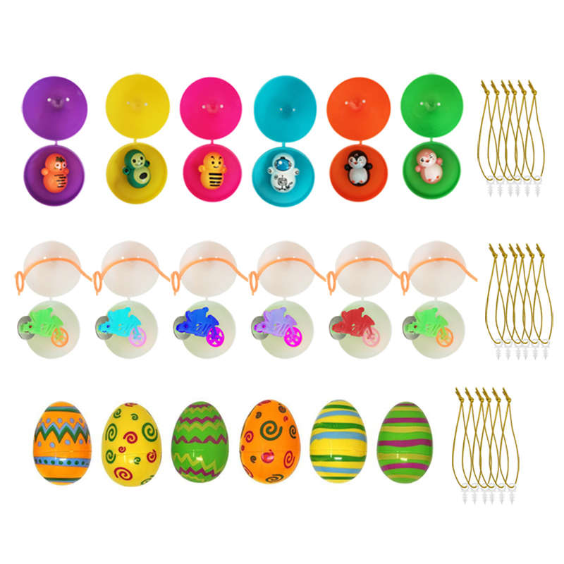 Jacaranda Blank Easter Egg With Toys DIY Drawing Eggs Easter Supplies
