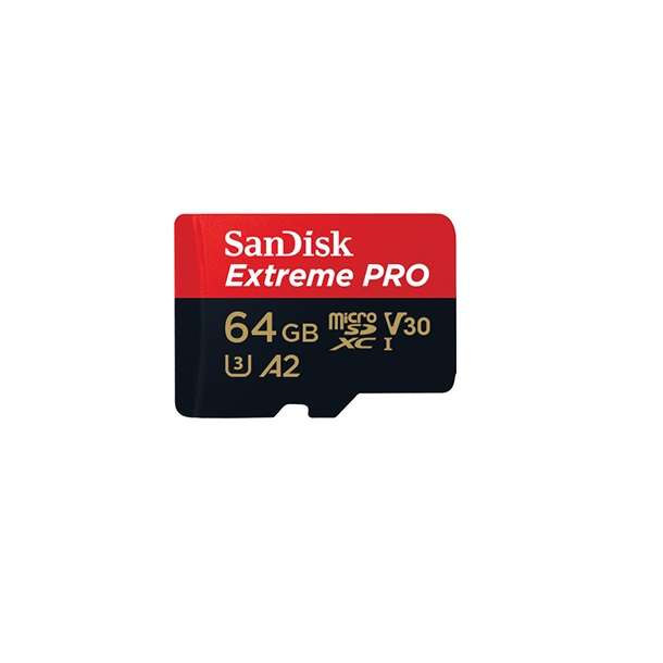 Sandisk Extreme Pro 64GB 4K Video MicroSDXC Card with Adapter