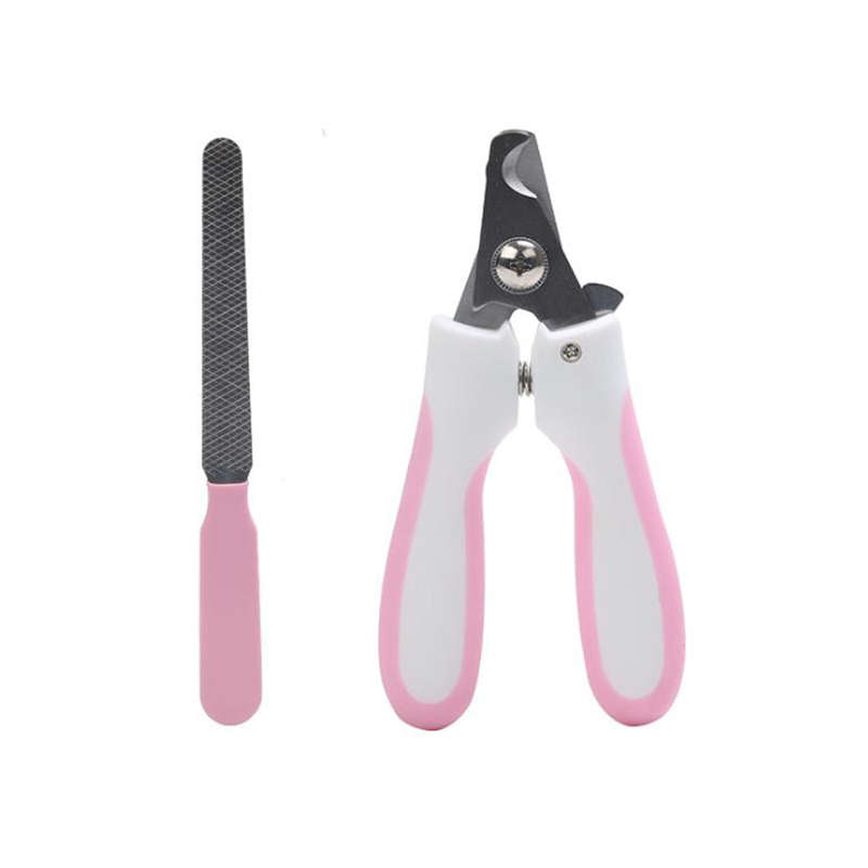 Pet Nail Clipper Animal Claws Scissor Cut Set Razor Nail Trimmers Kit - Pink