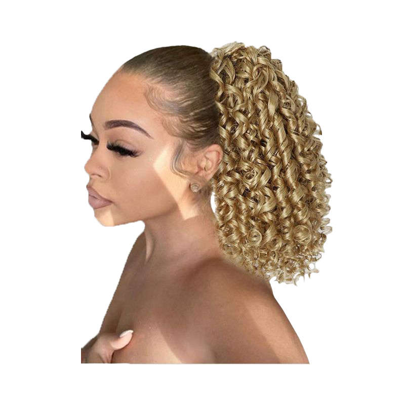 Curly Ponytail Extension Drawstring Ponytails - Blonde