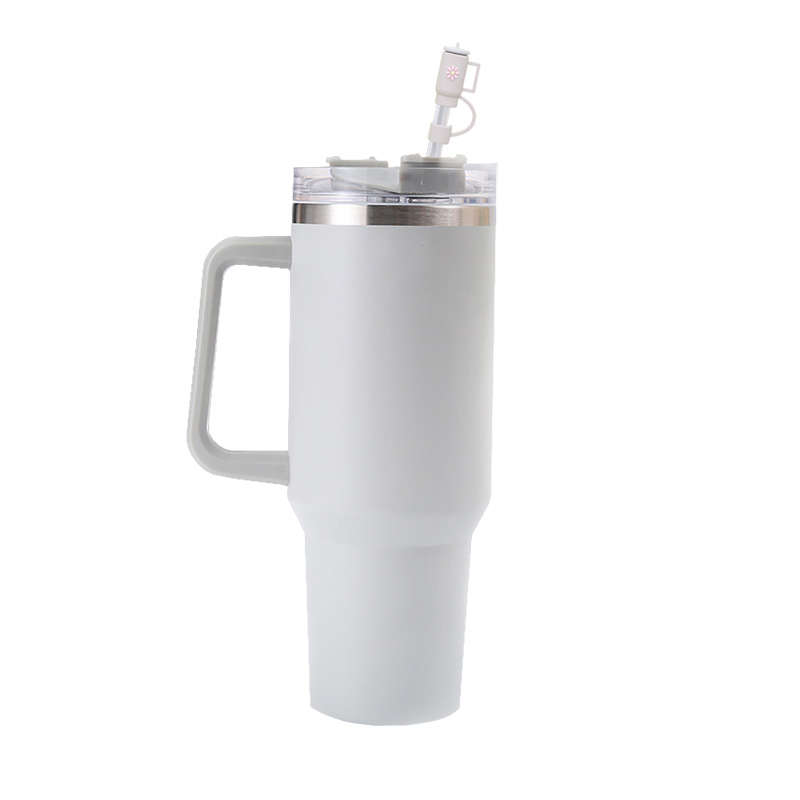 40oz Stainless Steel Vacuum Insulated Tumbler Water Bottle - Light Grey
