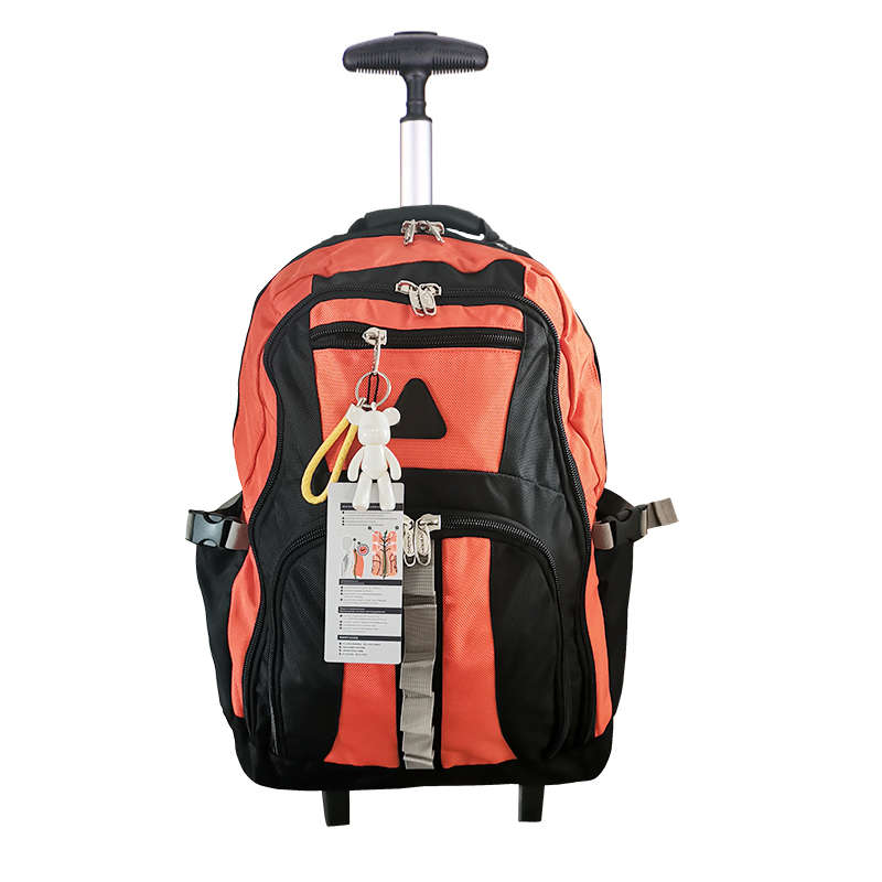 Webuy 22inch Trolley School Bag Rolling Laptop Wheeled Backpack Red - Orange