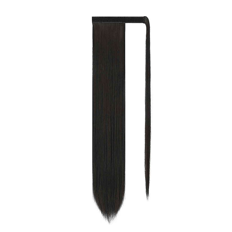 Long Straight Ponytail Extension 26inch Wrap Around Ponytail Wigs - 1B