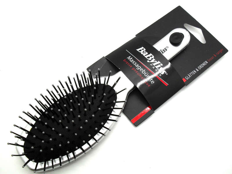 BaByliss Bristle Massage Hairbrush For Women & Girls & Ladies Silver