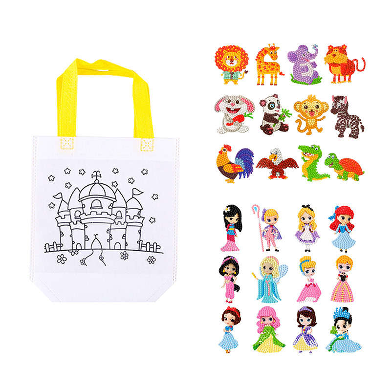 Jacaranda 5D DIY Diamond Painting Sticker Kit With Colouring Goodie Bag - Girls