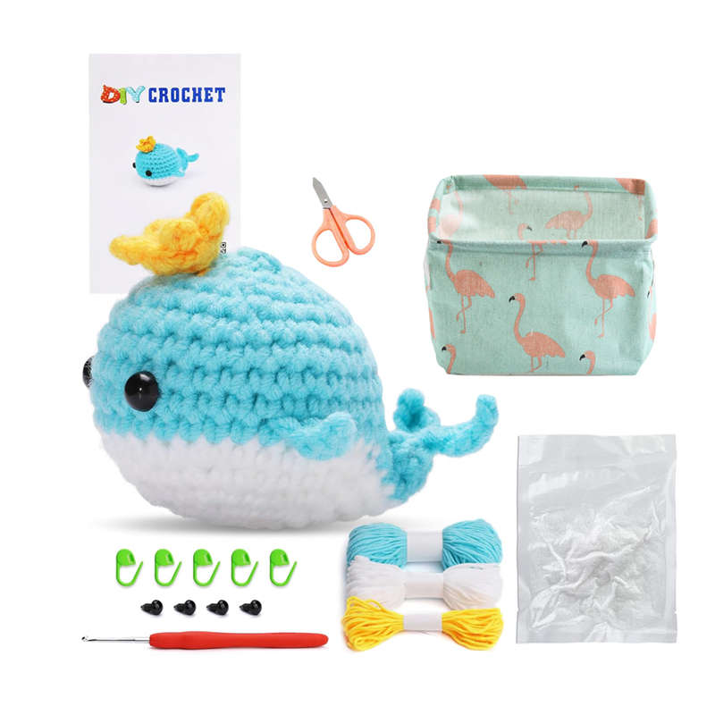 Jacaranda DIY Animal Crochet Kits Complete Crochet Starter Kits - Blue