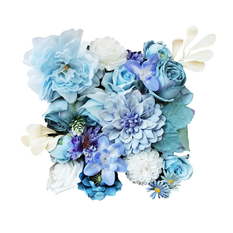 Real Looking Foam Artificial Flowers For DIY Home Decorations - Blue