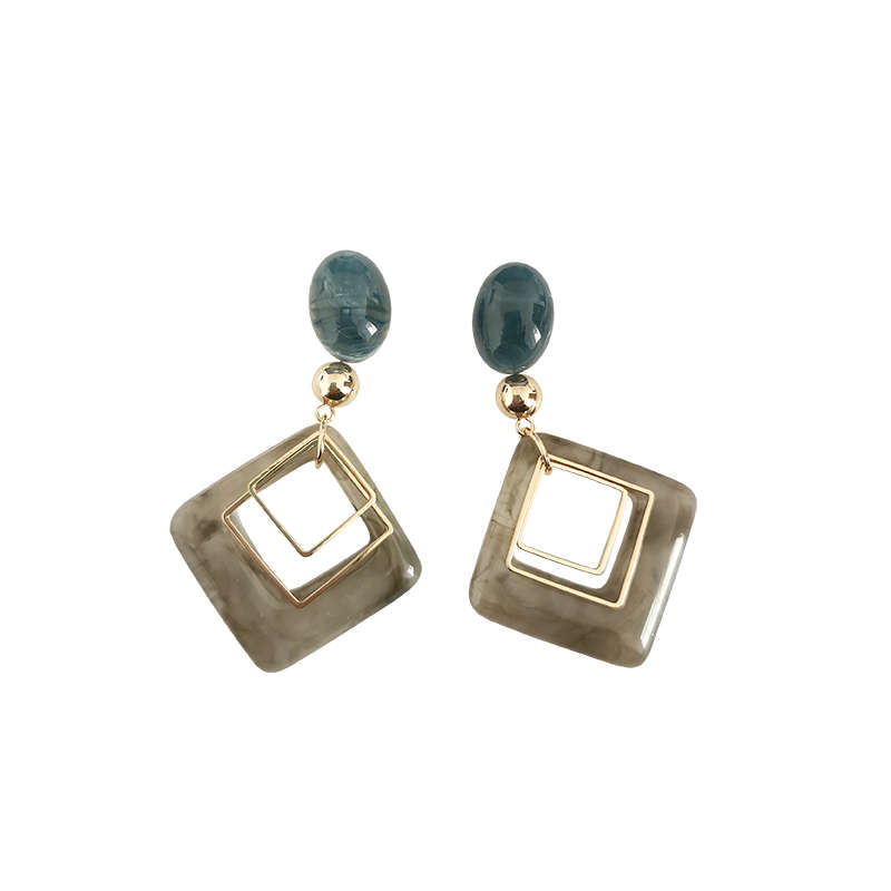 Geometric Acrylics Statement Earrings
