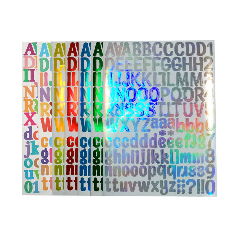 Jacaranda Holographic Laser Letter Stickers Back to School Stickers - Blue