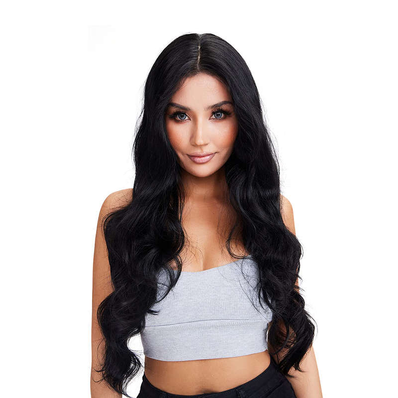 26inch Lace Front Wigs Long Wavy Synthetic Wigs Hair - Black