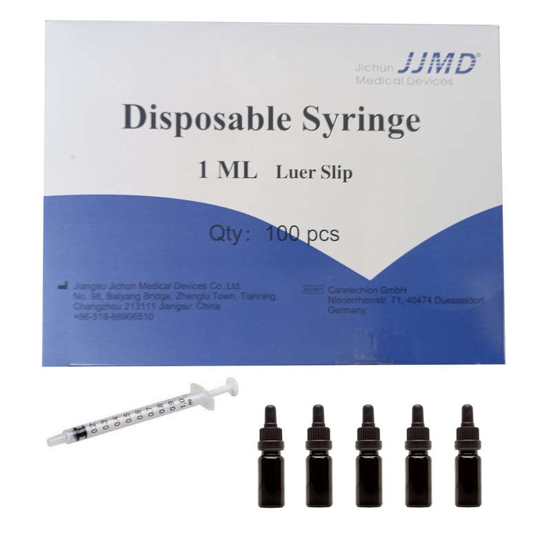 10ml Black Bottles For Medicine Aromatherapy Homeopathy W 1 Box 1ml Syringe