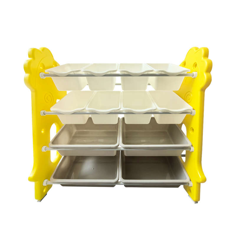 Extra-Large Toy Organizer Kids Bookshelf With Storage Bins - Yellow
