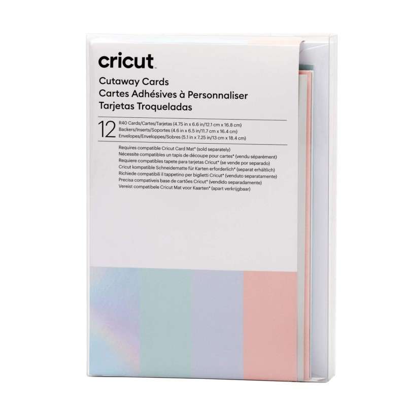 Cricut Cut-Away Cards Pastel R40 (12;1 Cm X 16;8 Cm) 12-Pack
