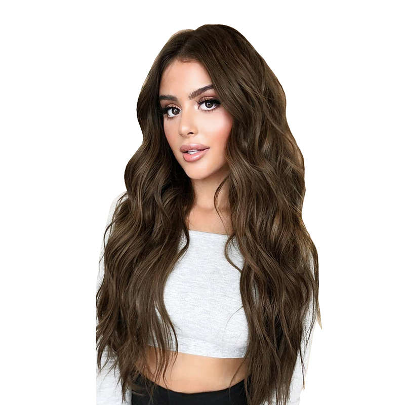 50cm Curly Wavy Long 4 PCS Set Thick Clip In On Hair Extensions - 9#