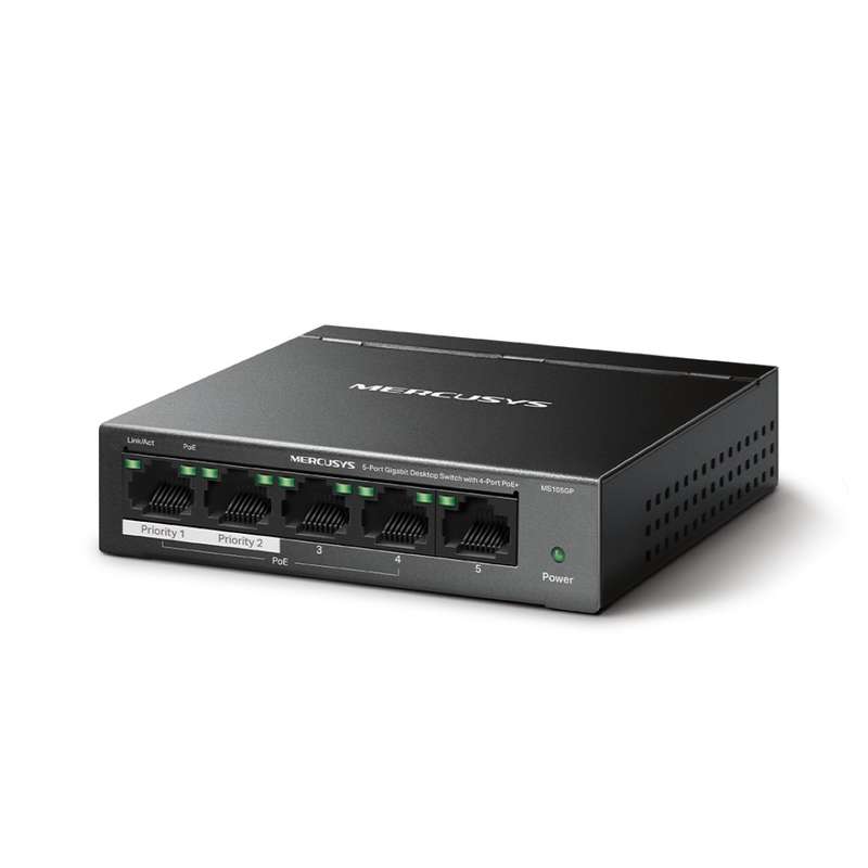 Mercusys 5 Port Gigabit Unmanaged Desktop POE Switch