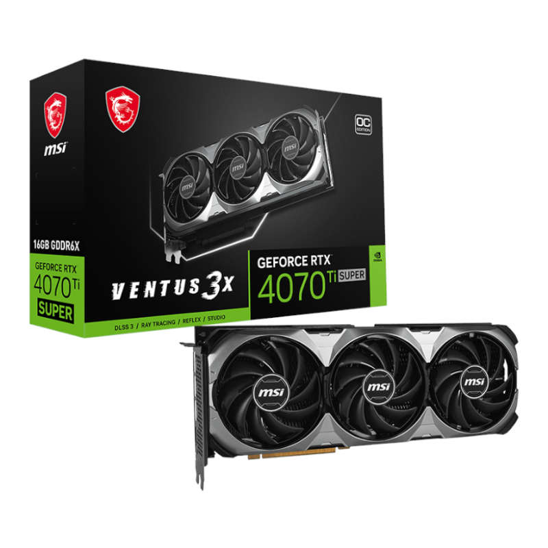 MSI GeForce RTX 4070 Ti SUPER 16G VENTUS 3X OC Graphics Card