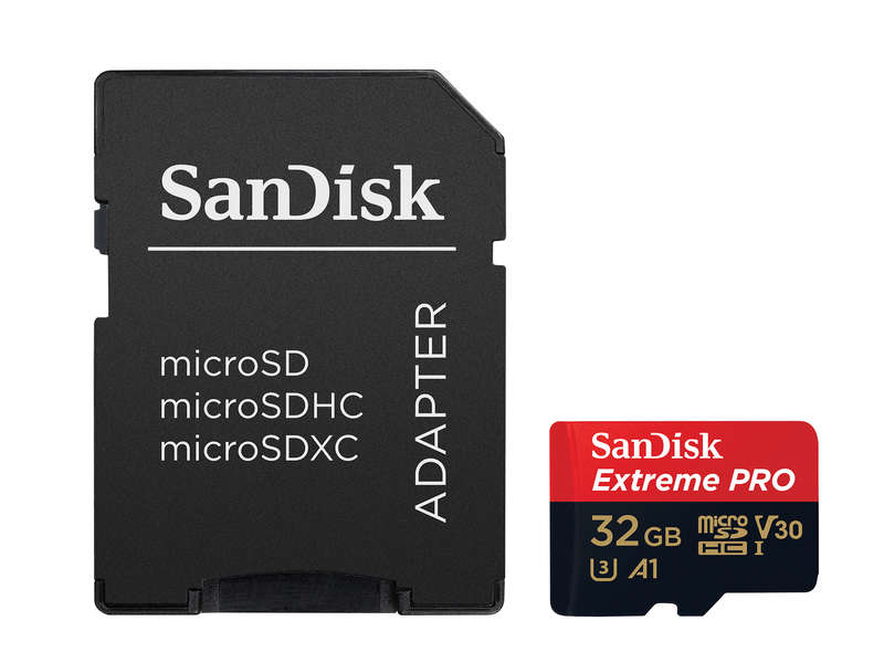 Sandisk Extreme Pro 32GB 4K Video MicroSDXC Card with Adapter