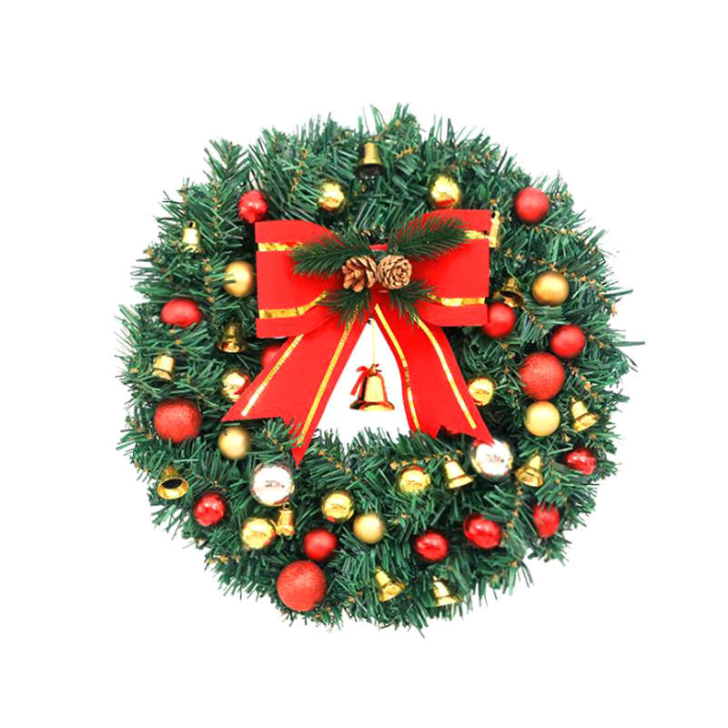 Christmas Wreath For Front Door With Artificial Branches Decorations - 30cm