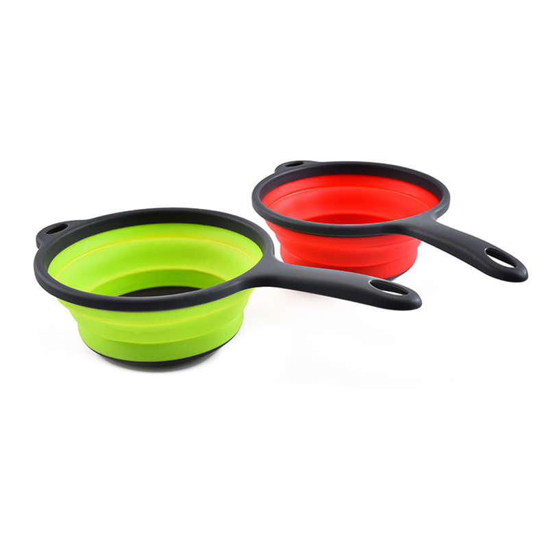 2-Piece Foldable Silicone Drain Basket Dropship With Handle
