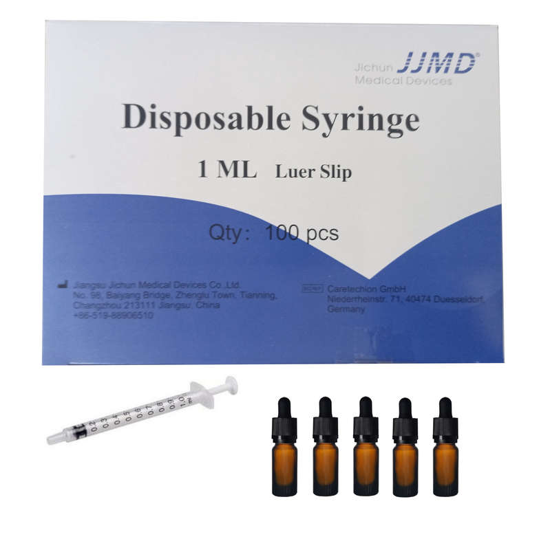 10ml Amber Bottles For Medicine Aromatherapy Homeopathy W 1 Box 1ml Syringe