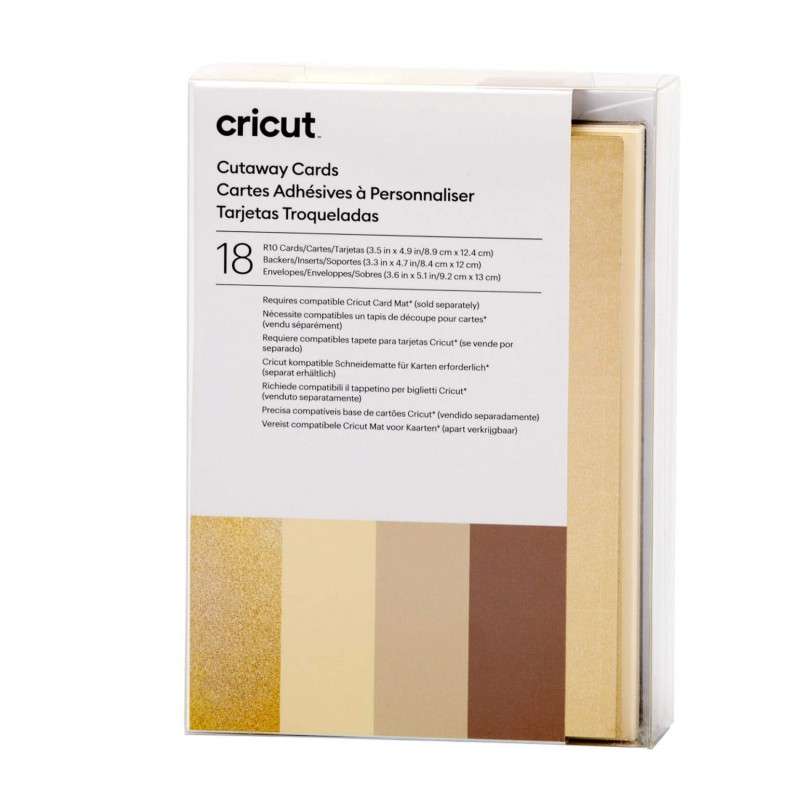 Cricut Cut-Away Cards Neutrals R10 (8;9 Cm X 12;4 Cm) 18-Pack
