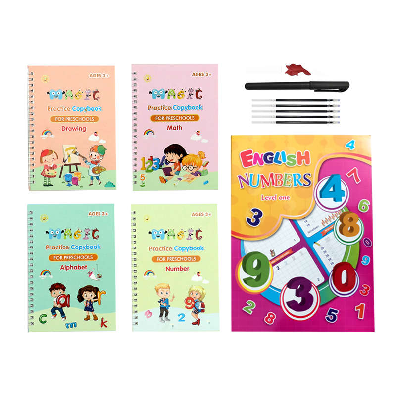 Jacaranda Grooves Magic Ink Copybooks For Preschools With Number Book - Yellow