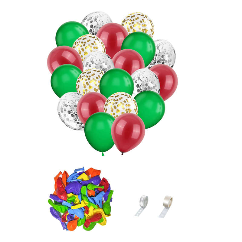 Jacaranda 92 Pieces Party Decoration Balloons Set Christmas Decoration - Red/Silver