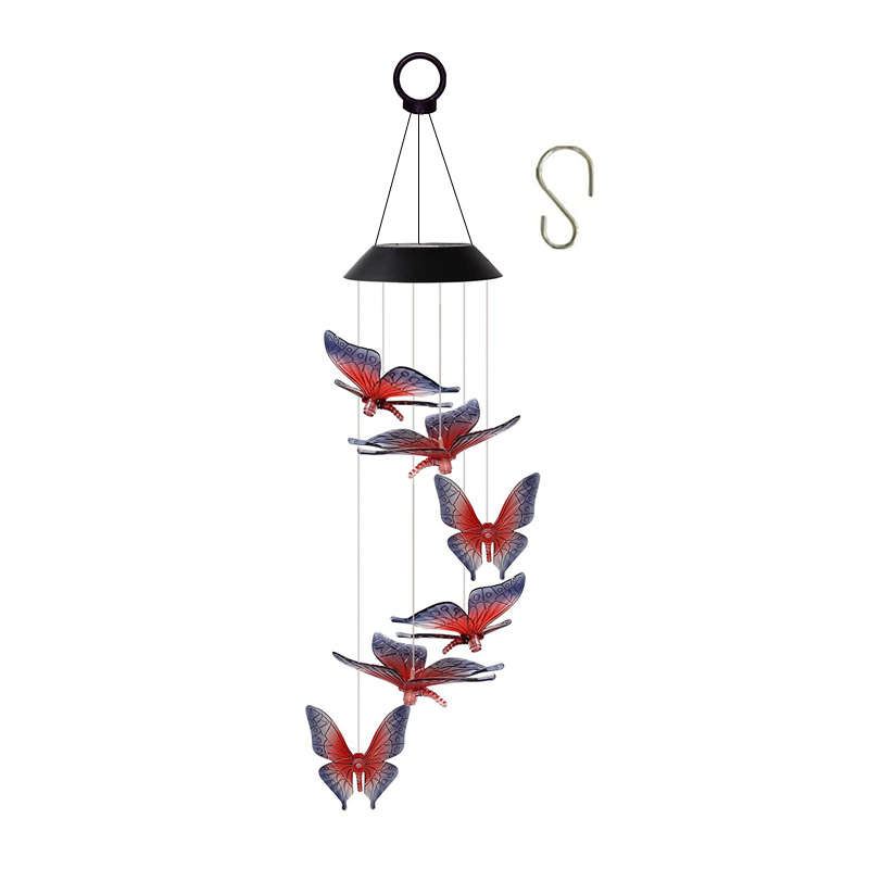 Butterfly Solar Wind Chimes For Festival Decor