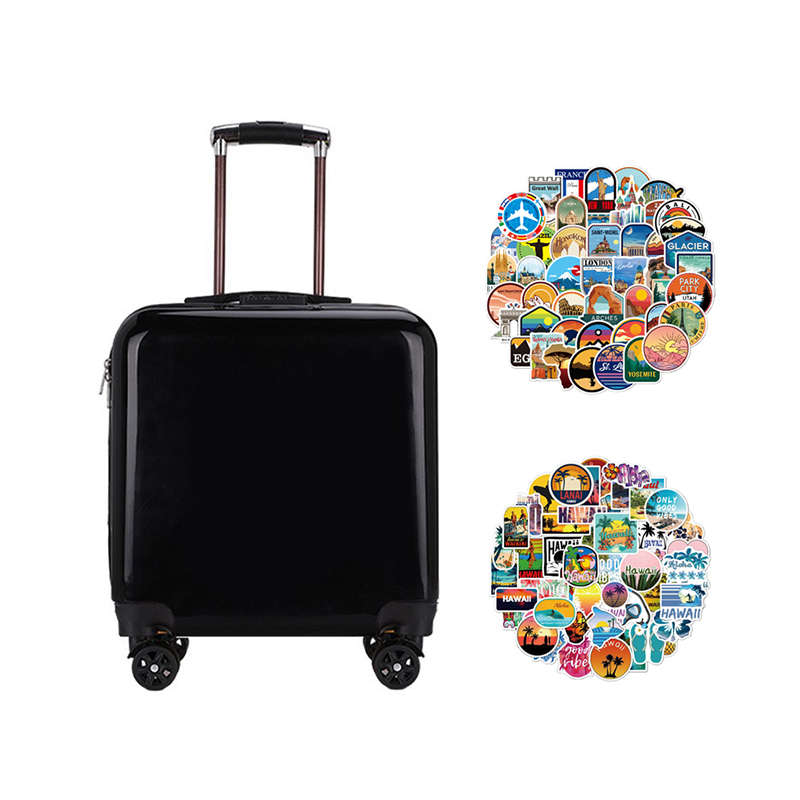 Jacaranda 20 Inch Mini Carry On Luggage Lightweight Hardside Suitcase - Black