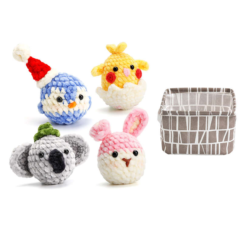 Jacaranda 4 Pack Beginner Crochet Kit Crochet Starter Knitting Kits - Grey