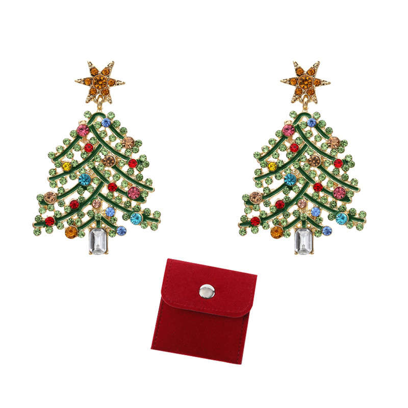 Bigfive Cute Christmas Earrings For Women Party Jewelry Tree